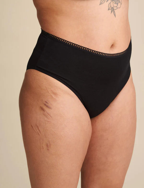 Culottes menstruelles haute taille en coton pour femmes