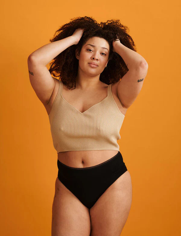 Culottes menstruelles haute taille en coton pour femmes