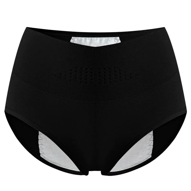 Culottes menstruelles haute taille en coton pour femmes