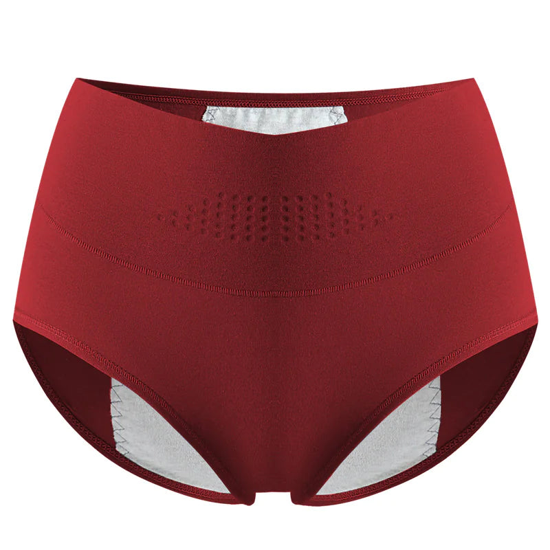 Culottes menstruelles haute taille en coton pour femmes