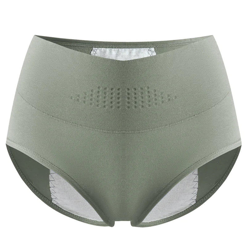 Culottes menstruelles haute taille en coton pour femmes