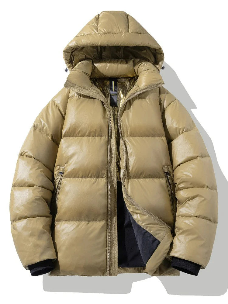 Veste en duvet brillant
