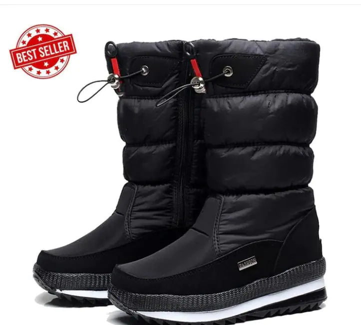 Bottes épaisses imperméables et anti-ski pour l'hiver