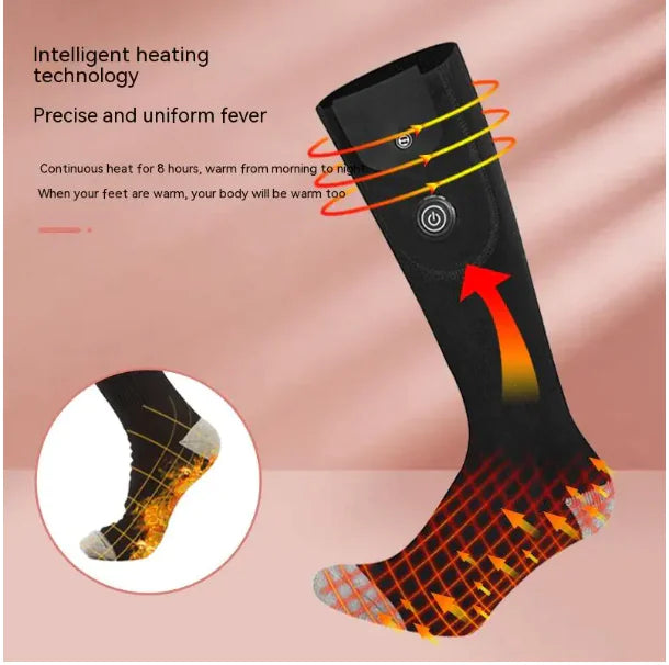 Chaussettes de ski chauffantes électriques
