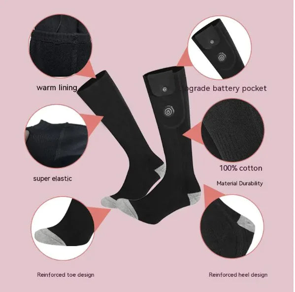 Chaussettes de ski chauffantes électriques