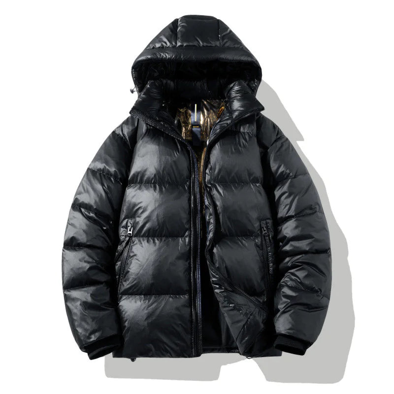 Veste en duvet brillant