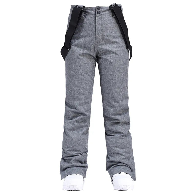 Pantalon de ski imperméable et coupe-vent avec taille élastique détachable