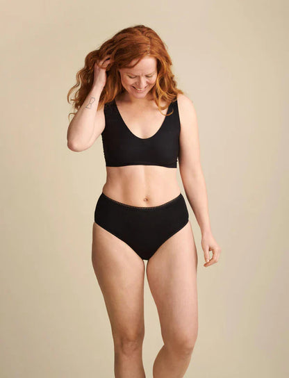 Culottes menstruelles haute taille en coton pour femmes