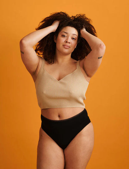 Culottes menstruelles haute taille en coton pour femmes