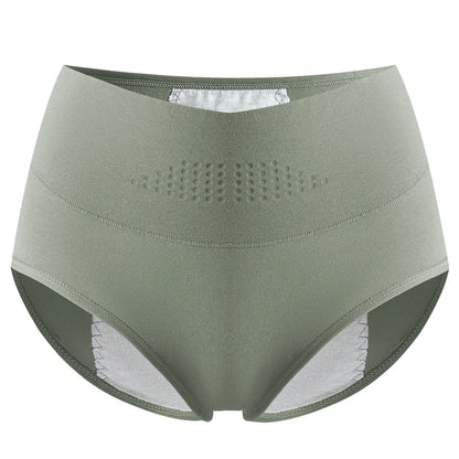Culottes menstruelles haute taille en coton pour femmes
