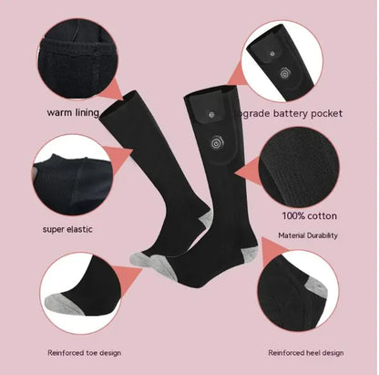 Chaussettes de ski chauffantes électriques